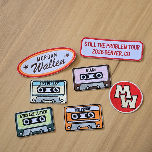 Examples of custom embroidered logo patches