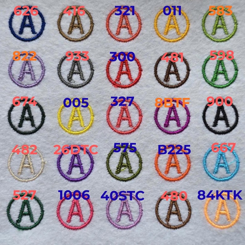 Personalised embroidered name patch example 16